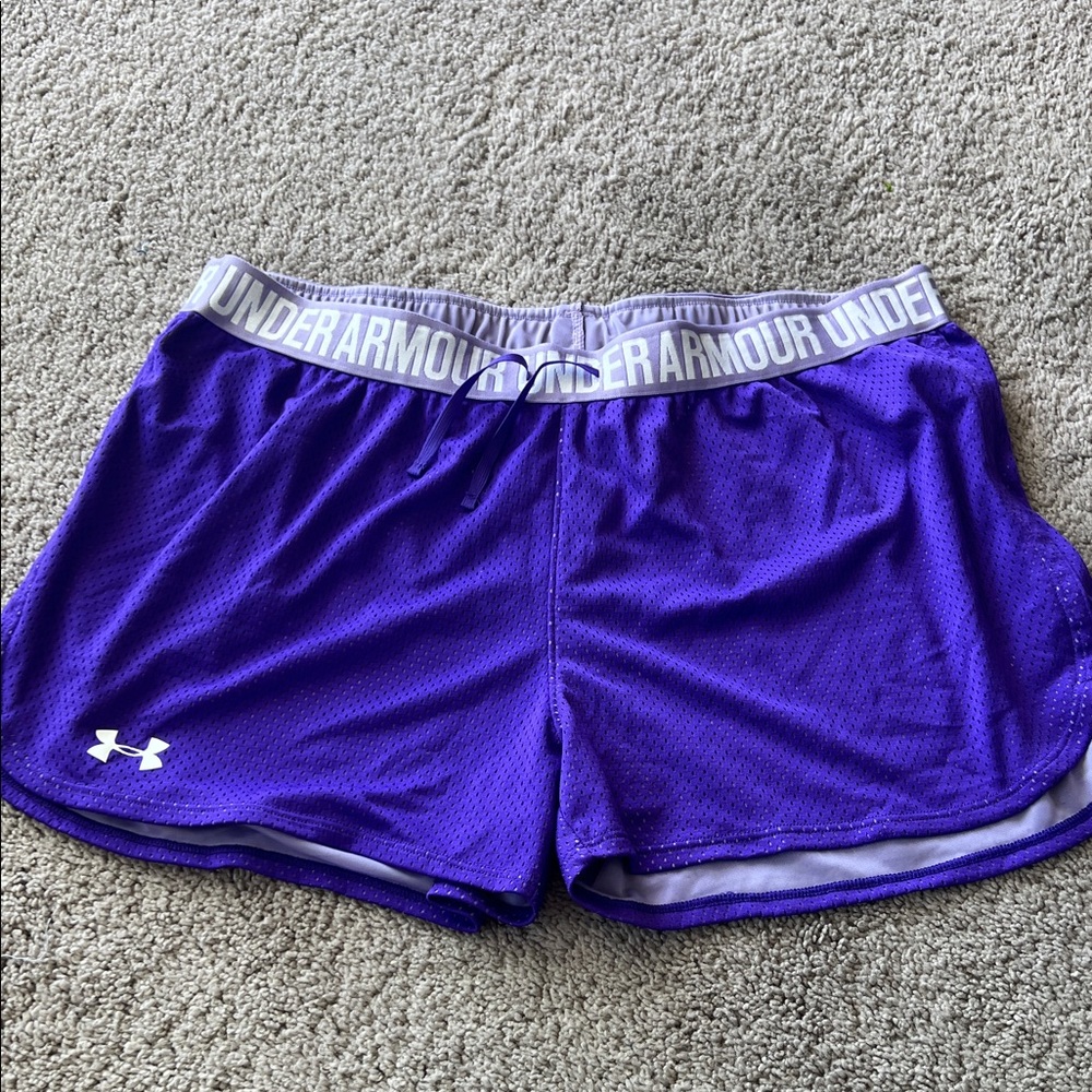 Under Armour Women's Vibrant Purple Athletic Shorts